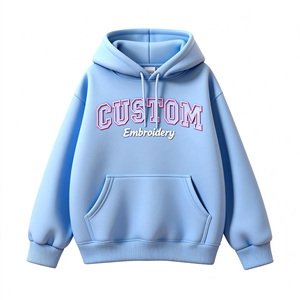 Camisa de color cómodo bordada más fuerte que la tormenta, patrón 3D tejido para colocación de logotipo frontal de otoño e invierno - Product Image 1