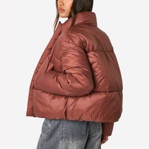 Women High Waist Puffer Jacket Quilted Winter Bubble Coat Short <b>Top</b> Long Sleeve <b>Zip</b> <b>Up</b> Casual Fashion Outerwear 2026 - Product Image 5