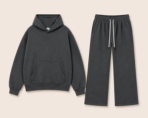 Ensemble sweat-shirt et pantalon de survêtement en tissu molletonné en coton - Product Image 3