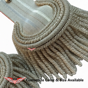 KEW - Elegante y Duradero Accesorio de Ropa: Epaulette Trenzado Beige Personalizado de Nylon - Product Image 3