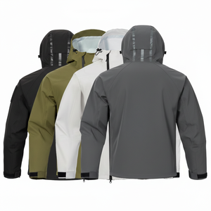 Vestes imperméables unisexes à capuche pour l'automne, col montant, simple couche, coupe-vent, respirantes, pour la randonnée en montagne, service OEM - Product Image 3