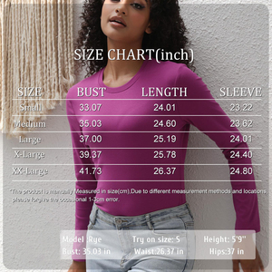 Camiseta de Cuello Redondo de Algodón Ligero Hecha a Medida, Color Sólido Básico, Informal, de Manga Larga, Deportiva, Transpirable y Suave para Verano - Product Image 6