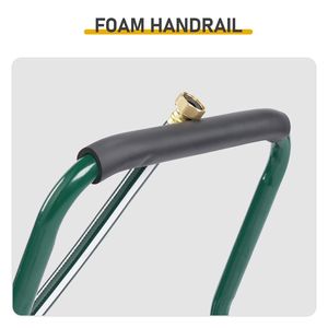 Carrello Avvolgitubo da Giardino Mobile a 4 Ruote Rinforzato, Capacità Tubo 250 ft, Acciaio Verniciato a Polvere Regolabile per Esterni - Product Image 3