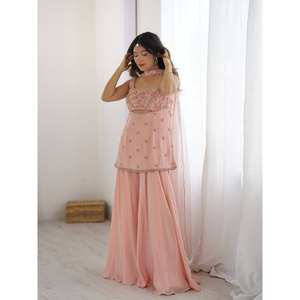 Top de soirée pour femmes Designer Plazzo Beautiful Dupatta Set - Product Image 6