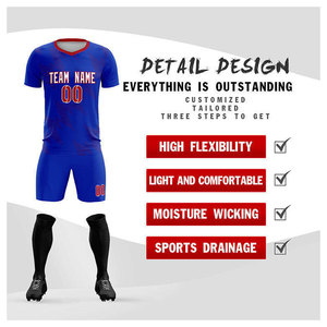 ชุดฟุตบอลขายดีที่สุด เสื้อและกางเกงขาสั้นฟุตบอลชาย พิมพ์โลโก้ได้ตามต้องการ ดีไซน์สีเขียว โพลีเอสเตอร์ ชุดฟุตบอลมืออาชีพ - Product Image 3