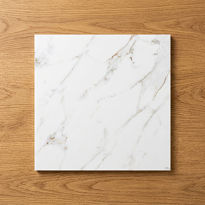 Carreaux de sol en porcelaine brillante Arctic Bronze 24x24 pouces, 8 mm, aspect marbre, revêtement de sol commercial haut de gamme - Product Image 1