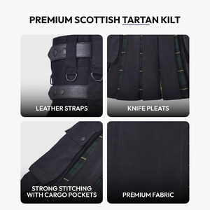 Fabricant de kilt pour hommes de haute qualité, kilt écossais sur mesure, kilt traditionnel en tartan, usine de vente en gros OEM - Product Image 3