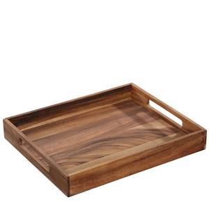 Wooden Rectangle Serving Tray-Eco-Friendly <b>Disposable</b> Country Design for Breakfast and Food Serving Business Gift - Product Image 6