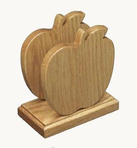 Wooden Napkin Holder <b>Tissue</b> Dispenser For Home Hotel <b>Wedding</b> Table Top Use Decorative Wooden Napkin Holder In Apple Shape - Product Image 1