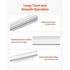 Rail de rideau électrique intelligent, longueur réglable de 71 à 118 pouces, tige motorisée, télécommande, montage mural ou au plafond, rideaux automatisés - Product Image 6