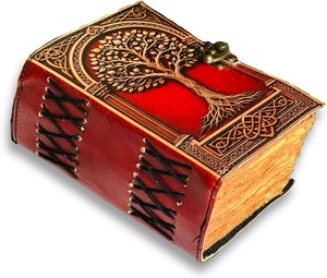 Tree of <b>Life</b> Leather Travel <b>Journal</b> for Women & Men with Lock-A5 Size Premium Vintage Deckle Paper Gift Edition - Product Image 1