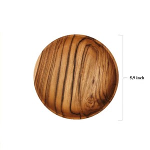 Plato de Madera de Primera Calidad Hecho a Mano, Plato de Madera Natural para Servir Pan, Queso, Pastel y Aperitivos - Product Image 2