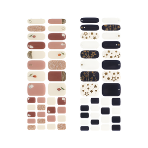 Korean Gel Nail Wraps Semi Cured Nail Stickers OEM ODM Factory Tulip Newtro Marble <b>Blue</b> - Product Image 3