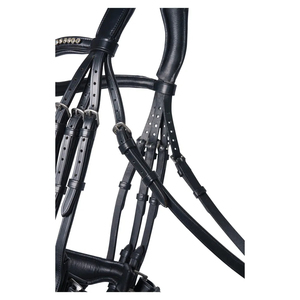 Accessoire d'équitation personnalisé en cuir véritable de style bride anglaise, fait main, pour le dressage et le saut d'obstacles, emballage personnalisé, modèle SULEMAN LG - Product Image 4