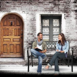 Spedizione Gratuita Panca da Esterno con Telaio in Ferro da 47 Pollici per Patio, Parco e Giardino Nera YJ - Product Image 2