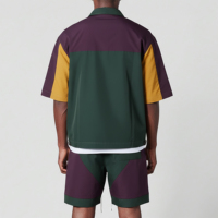 Ensemble deux pièces pour homme en velours 100 % coton de haute qualité, personnalisé, imprimé uni, respirant, confortable, coupe oversize à épaules tombantes, séchage rapide