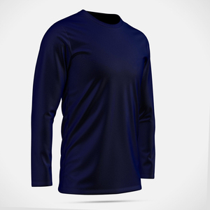 โรงงานผลิตเสื้อยืดแขนยาวคอกลมสไตล์สตรีทแวร์คุณภาพสูงสำหรับผู้ชาย - Product Image 4