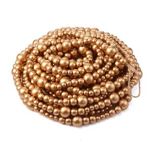 Wooden Beads Farmhouse <b>Wall</b> Hanging Decor Natural Prayer Beads Garland for Christmas Rustic Home <b>Table</b> Tree Decoration - Product Image 1