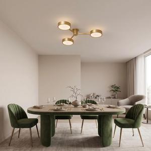 Lámpara de Techo Moderna de Latón con 3 Luces, Semi Empotrada, Estilo Italiano de Mediados de Siglo - Product Image 4