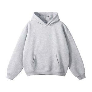Sweat-shirt à capuche beige pour homme, coupe classique, 100 % coton French Terry, décontracté, pour l'automne, personnalisé, poids lourd, style hip-hop, couleur unie - Product Image 5