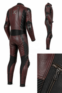 X Buffalo One-Piece Leather Motorcycle <b>Suit</b> | Black <b>Red</b> Unique Color | X Logo | OEM ODM Manufacturer | Premium Design Quality | - Product Image 6
