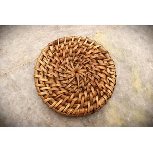 Handwoven Rattan <b>Coasters</b> Heat Resistant Boho Style Natural Fiber <b>Drink</b> <b>Coasters</b> for Table Decor Indian Made At Wholesale Price - Product Image 6
