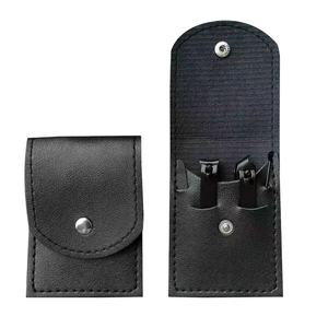 Ensemble de coupe-ongles et ciseaux professionnels en acier inoxydable noir personnalisé, mini, 4 pièces, kit de manucure et pédicure de voyage ANAAIF - Product Image 1