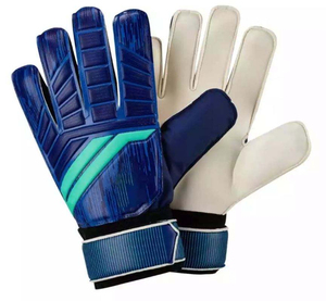 Guantes de Portero Unisex de Cuero PU con Dedos Completos, Color Negro y Verde Azulado, Antideslizantes, Transpirables, con Correa de Muñeca Ajustable, Deportivos - Product Image 4