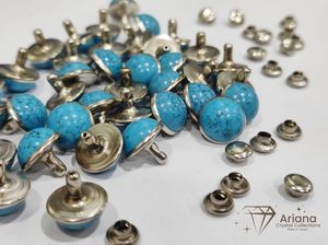 Remaches de Perla Azul Premium para Prendas de Cuero, Bolsos, Zapatos, Cinturones, Manualidades y Accesorios de Moda - Product Image 3