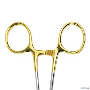 Porte-aiguilles Mayo Hegar en acier avec embout en carbure de tungstène et anneaux dorés, instrument chirurgical - Product Image 6
