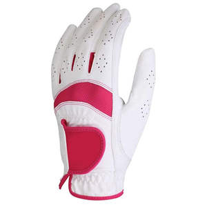 Guantes de Golf Cómodos y Transpirables de Piel de Oveja Genuina Cabretta, Antideslizantes, con Correa de Muñeca Ajustable, Ligeros, de Dedo Completo - Product Image 2
