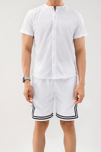 T-shirts et shorts d'été pour hommes, tenue décontractée de rue, t-shirt imprimé DTG, shorts tricotés en deux pièces, style streetwear, 2 pièces, vente chaude - Product Image 3