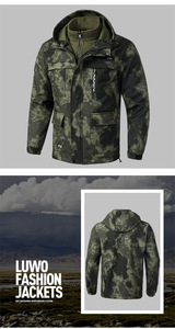 Veste zippée enduite Rusk pour homme, automne-hiver, respirante, doublée polaire, épaisse, imperméable, coupe-vent, chaude, pour l'alpinisme - Product Image 6