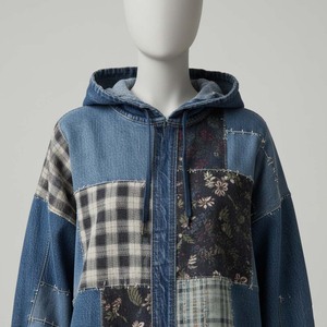 Custom Denim Women's <b>Oversized</b> <b>Vintage</b> Style Cotton <b>Sweatshirt</b> Autumn Winter - Product Image 4