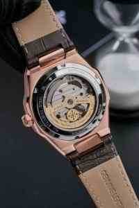 อเล็กซานเดอร์ เฟอร์รอส 9292R-08 สายรัดข้อมือแซฟไฟร์สแตนเลสสตีลกันน้ำแบบกลไกอัตโนมัติสำหรับผู้ชาย อนาล็อก 39 มม. หนัง - Product Image 4