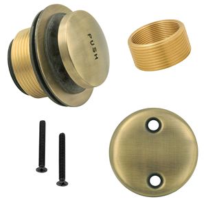 Kit de remplacement de bonde de baignoire en laiton brossé antique, ajustement universel, avec bouchon pop-up et plaque de trop-plein, anti-corrosion, facile à installer - Product Image 4