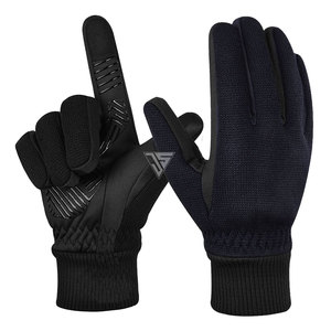 Professional Men's Women's Ski Gloves For Winter Made From Polyester Fabric,Knitted <b>Wool</b>,Silicone Printing Motorcycle Riding - Product Image 1
