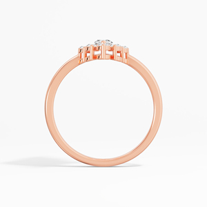 Bague Classique Femme en Moissanite Marquise, Sertie en Grappe, 0,67 ct total, Plaqué Rhodium, Or 10K 14K 18K, Vente en Gros, Fournisseur tiers - Product Image 3