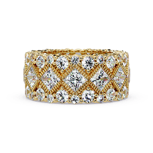 Anillo de Boda de Lujo con Corona de Diamantes Cultivados en Laboratorio de 8.65 Quilates y Oro Sólido de 14K, Estilo Princesa Imperial Real, para Mujer - Product Image 1