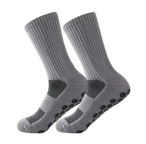 Non-Slip Crew <b>Socks</b> With <b>Gripping</b> Dots For Yoga Adults Striped Gray Anti-Slip Sport <b>Socks</b> Summer Regular Style - Product Image 1