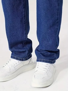 Overoles de Mezclilla para Hombre, Cintura Alta, Corte Holgado, Color Sólido, Ropa de Trabajo Informal, Pierna Recta, Algodón, Estilo Primavera - Product Image 6
