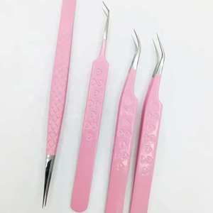 DANTRIC IMPLANTS – Kit professionnel de pinces à cils roses, pointes en acier inoxydable durables, texture lisse, longueur 10 mm pour sourcils - Product Image 4