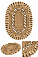 Tapis rectangulaire en jute naturel tressé fait main, lavable, très demandé, décoration moderne pour la maison, style bohème, couleur unie, Indian Star Hometex