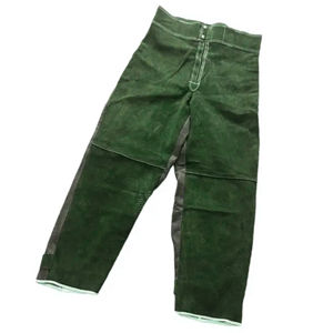 Pantalon de soudeur et protège-jambes en cuir OEM résistants au feu pour soudeurs et forestiers - Product Image 4