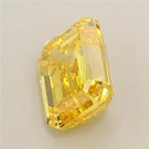 Diamante Amarillo Sintético de Corte Esmeralda, Color Intenso, Certificado IGI, Diamante Amarillo Suelto para Anillo de Compromiso Personalizado, 1-5 Quilates, VVS VS - Product Image 4