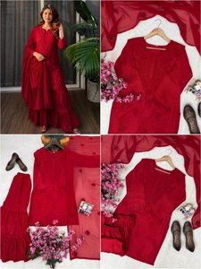 Conjunto de Falda y Top Romántico para Mujer, Otoño, Manga Farol, Bordado, Elegante - Product Image 6