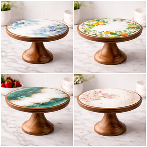 Handmade Round Enamel Cake Platter Dishwasher <b>Safe</b> - Product Image 2