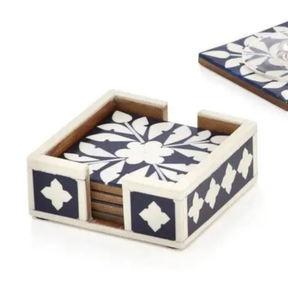 Posavasos de Té con Incrustaciones de Hueso Hechos a Mano de Primera Calidad, Diseño de Lujo, Estilo Clásico, Seguros para Uso Doméstico, Artesanía India - Product Image 4