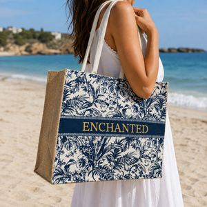 Sac fourre-tout de plage en toile laminée PP 220 GSM et jute naturel 40x33x20 cm, logo imprimé personnalisé, vente en gros, fournisseur OEM, marque privée - Product Image 6