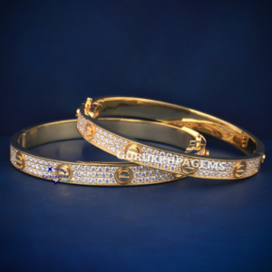 RTS customise bracelet for <b>men</b> and women in gold tone with silver moissanite diamonds jewelry d vvs clarity diamonds - Product Image 6